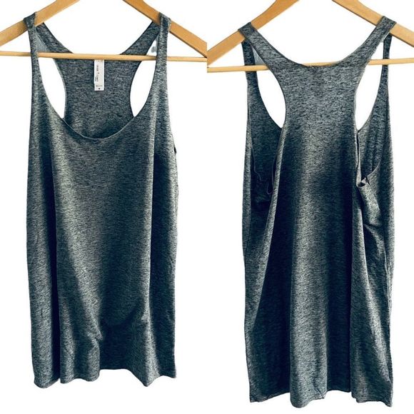 NWOT Over the Limit Gray Racerback Tank Top - Picture 2 of 13